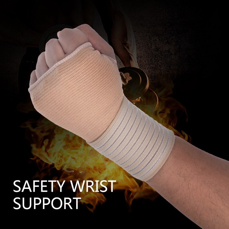 1pc justerbare armbånd elastiske håndledsbind bandager basketball boksning vægtløftning styrkeløft åndbare håndledsstøtter