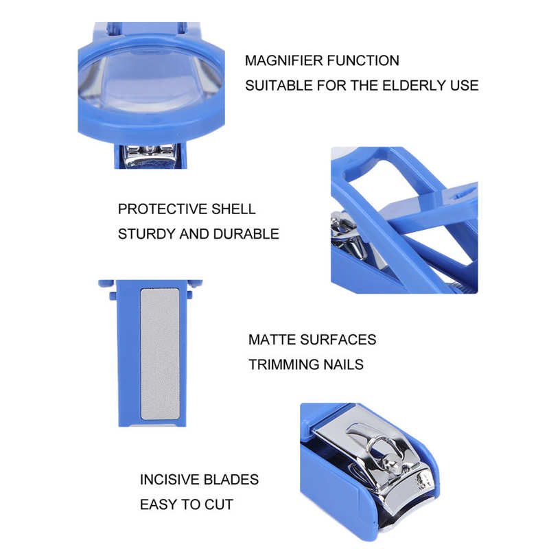 Nail Magnifier Scissors Magnifying Glass Nail Cutter Stainless Steel for Toenails
