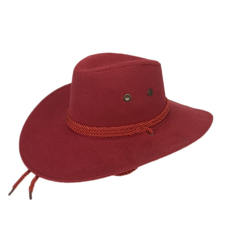 , nueva Unisex, sombrero de cowboy del Oeste, sombrero de turista sólido, sombrero ancho al aire libre, sombrero con visera de jazz, Gorras, al por mayor