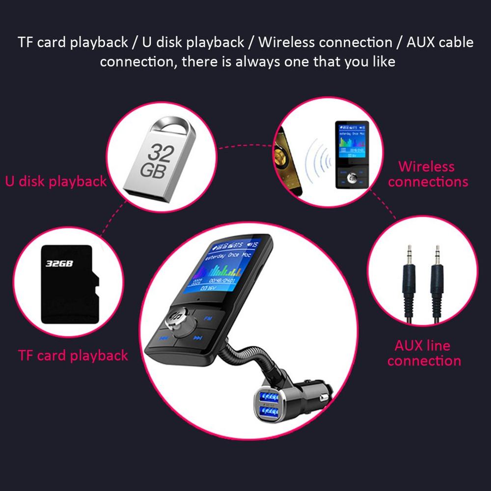 BC45 LCD FM Transmitter Aux Modulator Wireless Mod... Grandado