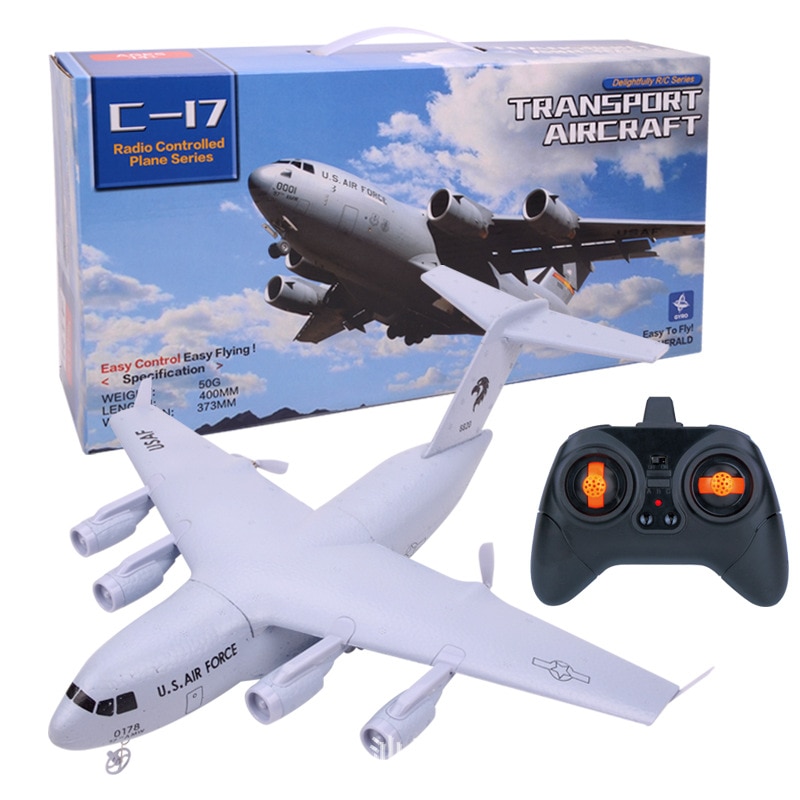 Rc Transport C17 Vliegtuig Fixed-Wing -Proof 373Mm Spanwijdte Geplaatst Epp Afstandsbediening Vliegtuigen Speelgoed