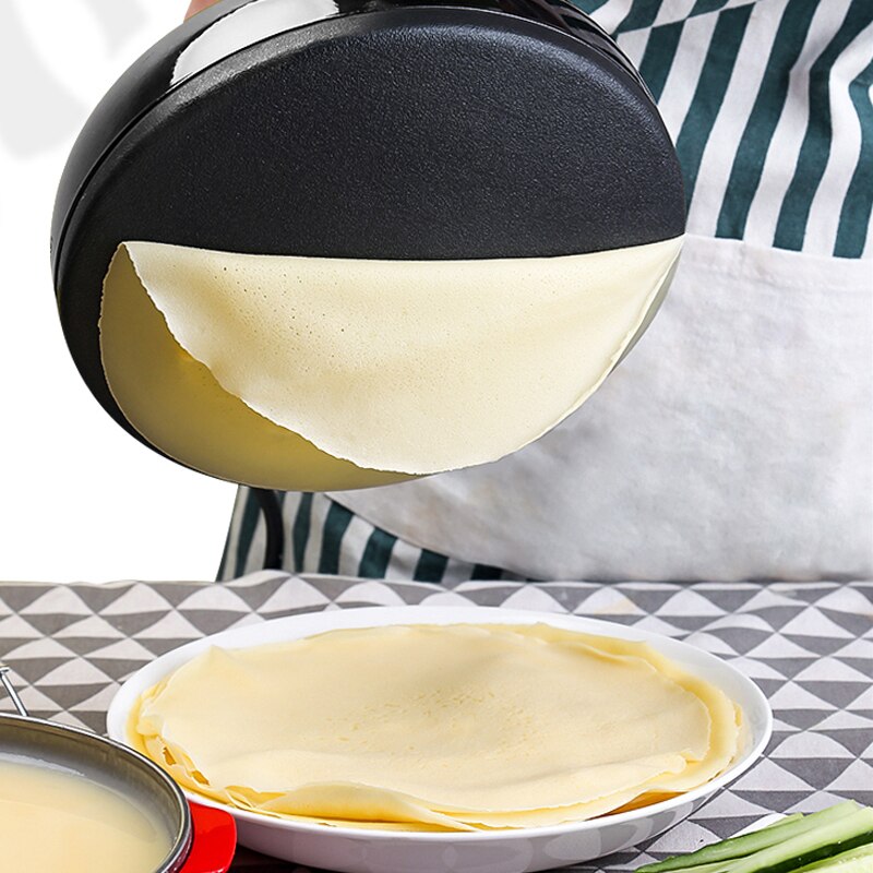 Automatisk nonstick fødevarekvalitetsmateriale crepe makers mini pandekagemaskine husholdnings elektrisk bradepande 220v 650w