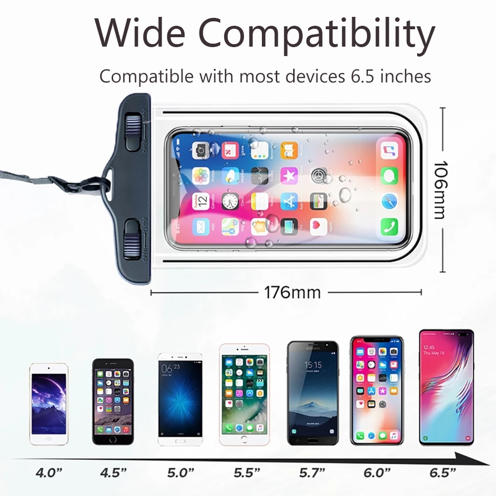 IP68 Universal Waterproof Mobile Phone Shell Waterproof Bag Mobile Phone Bag PV Cover For iPhone 12 11 Pro X 7 8 Samsung Xiaomi