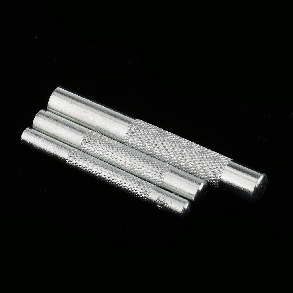 3 Pieces Leather Die Punch Tools for Snap Button Press Stud Coat Rivet Fastener for Clothing Handbags Canvas Webbing Craft