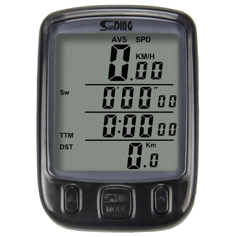 Sunding Sd 563A Waterdichte Lcd Display Cycling Bike Fiets Computer Kilometerstand Snelheidsmeter Met Groene Achtergrondverlichting