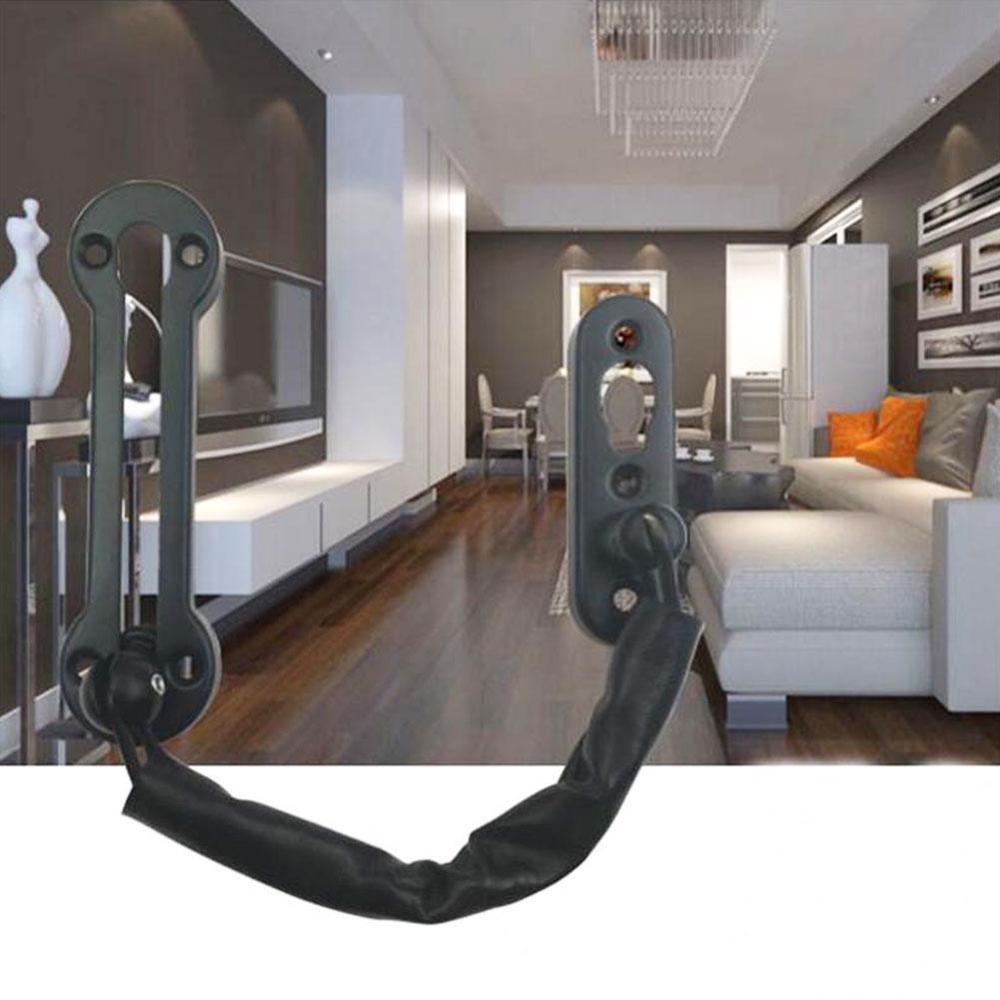 Steel Security Door Bolt Buckle Chain Bold Door Door Lock Chain Latch Lock Door Anti-theft Chain Latch Door Hardw S2K9