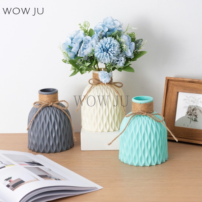 Plastic Vazen Woondecoratie Anti-Keramische Vazen Europese Bruiloft Moderne Decoraties Onbreekbaar Creatieve Eenvoud