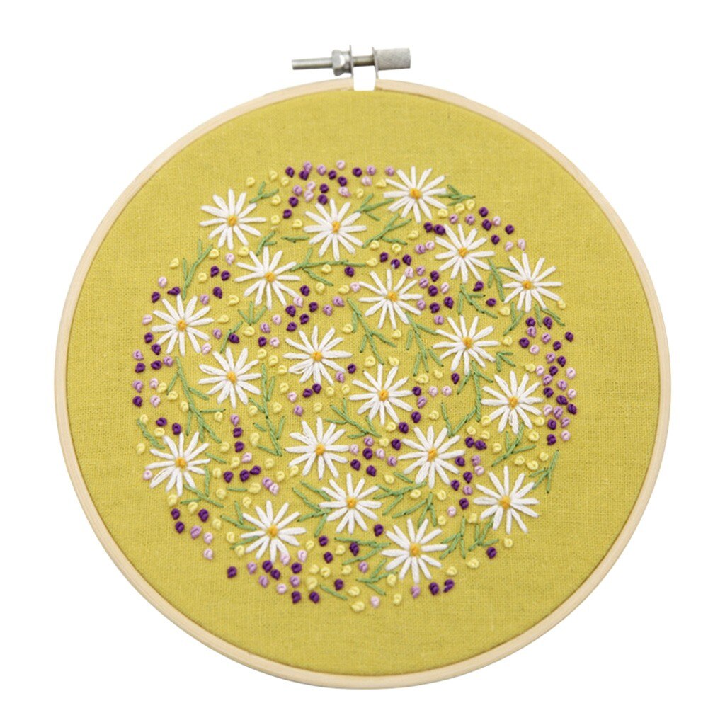 Plant Kruissteek Sets Volledige Bereik Van Borduurwerk Kruissteek Stamped Borduurwerk Doek Met Bloemen Borduren Kit Broderie: F