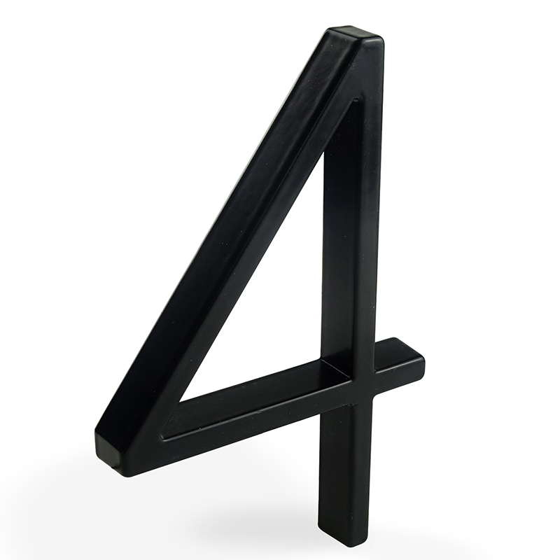 Numéro de maison flottant en aluminium noir, numéro de maison extérieur, numéros de porte d'appartement, panneau d'adresse de boîte à lumière, 125mm, 5 po, #0-9: MULTI