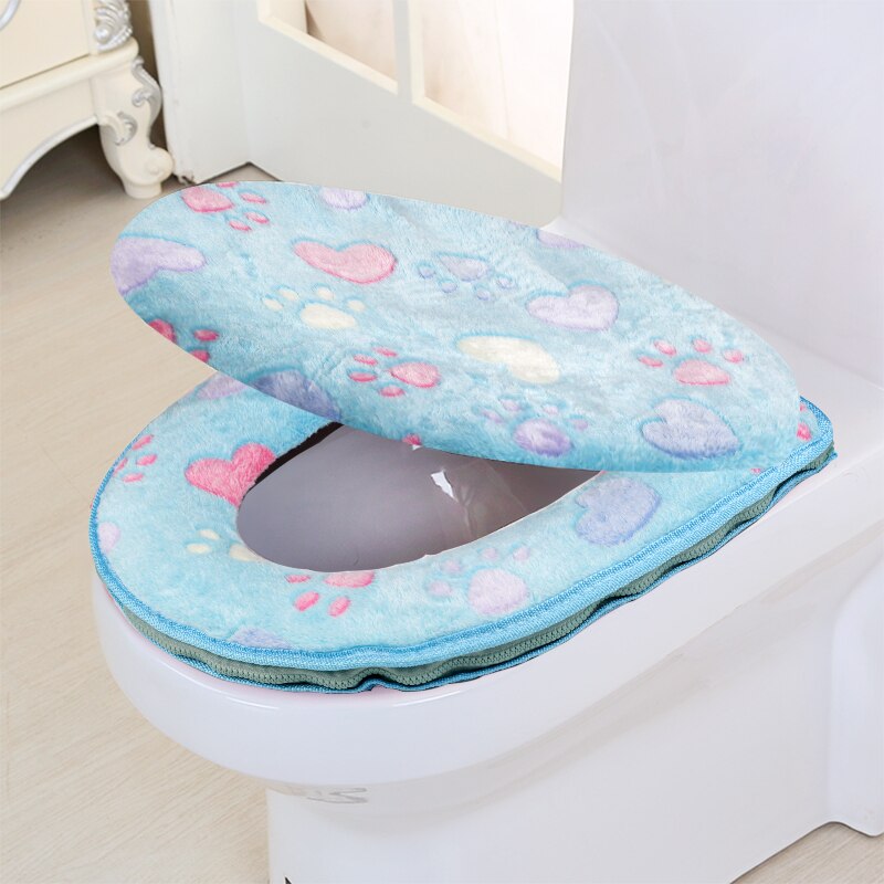 Schlecht-accessoires Winter Toilettensitzabdeckung warm Abdeckung Wc-sitz Baumwolle Linter Reiseset Badematten Toilette