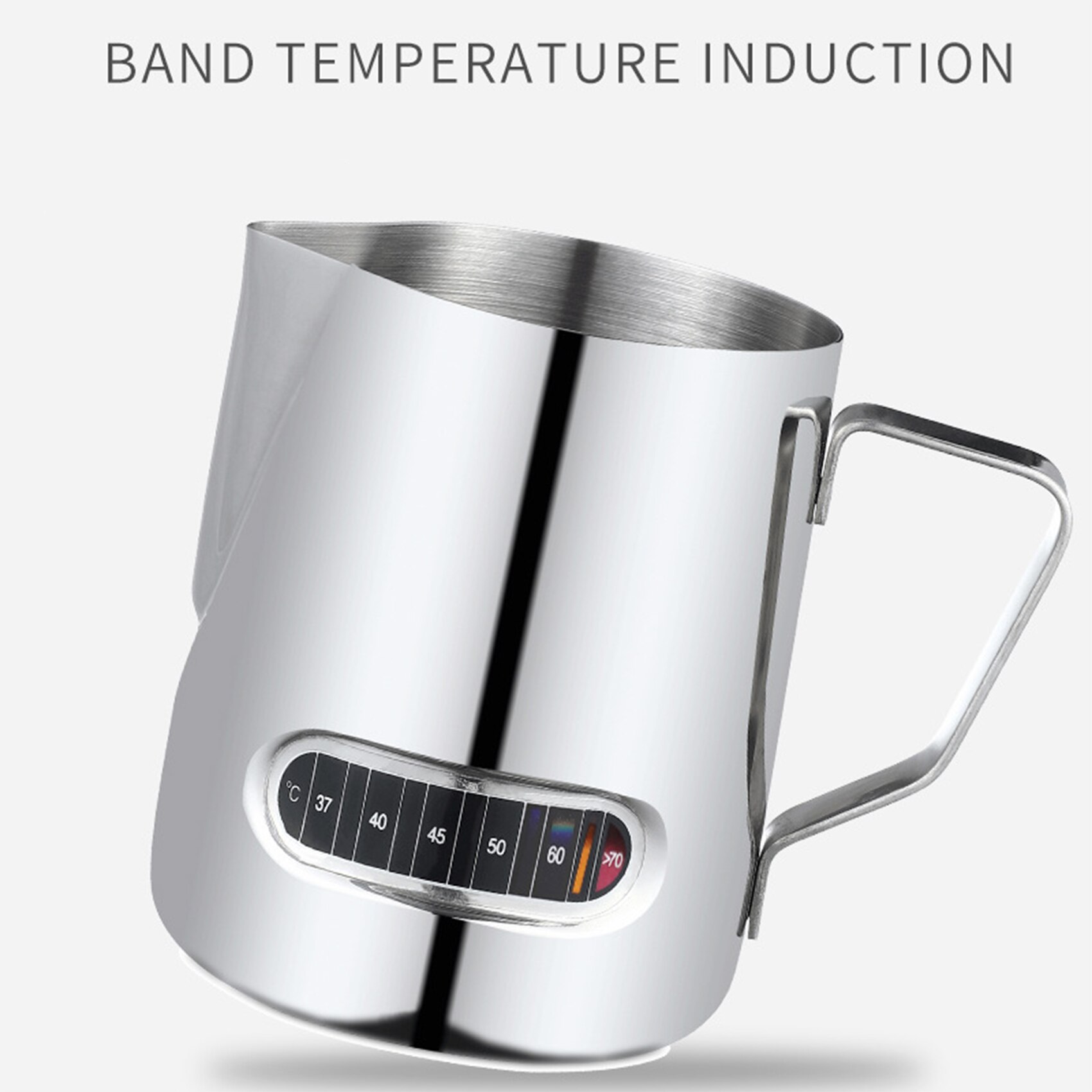Espresso Steaming Pitcher 350/600ML Espresso Milk Frothing Coffee Milk Frothing Cup Coffee Steaming Pitcher with Thermometer