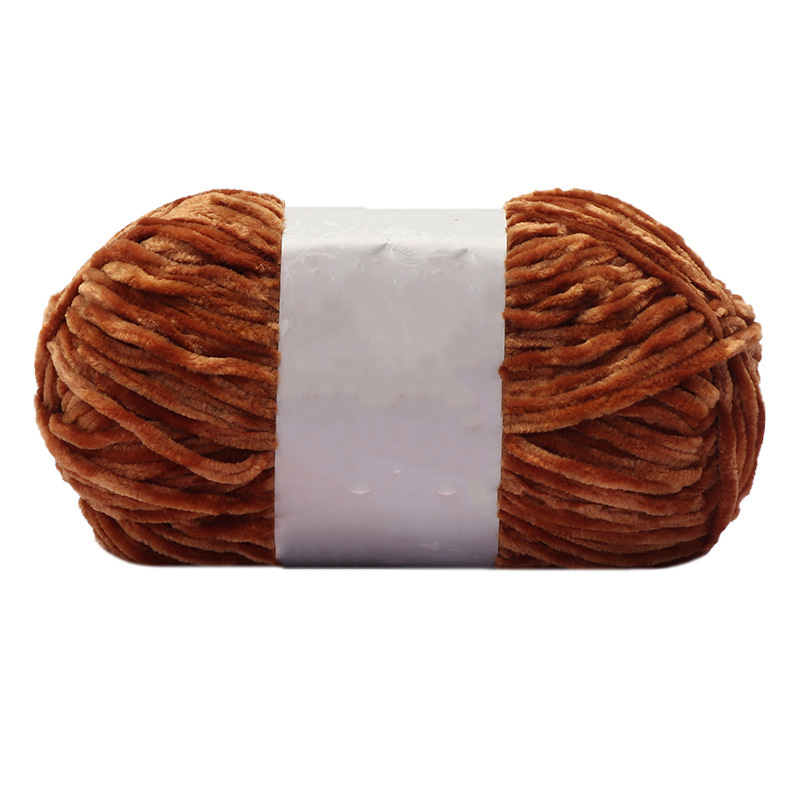 1Pc 100g Velvet Yarn For Hand Knitting Chenille Crochet Yarn Soft Threads Baby Line For Sweater Scarf Doll Amigurumi 180m/7086i: green