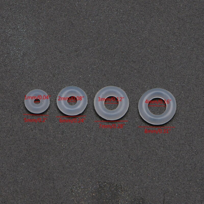 100Pcs Silicone Rubber Stoppers Ring Bead Charms Bracelets Compatible for Use Alone or with Clip Lock Spacer Charm Beads