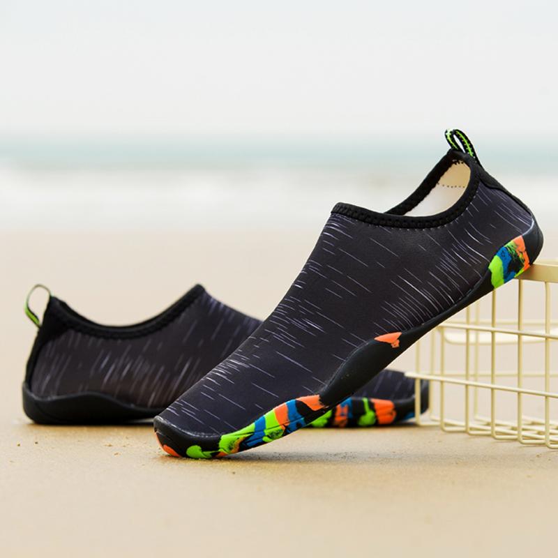 Aqua sko unisex sneakers svømmesko udendørs vandsport badestrand aqua surfing hurtigtørrende fodtøj til mænd kvinder blå