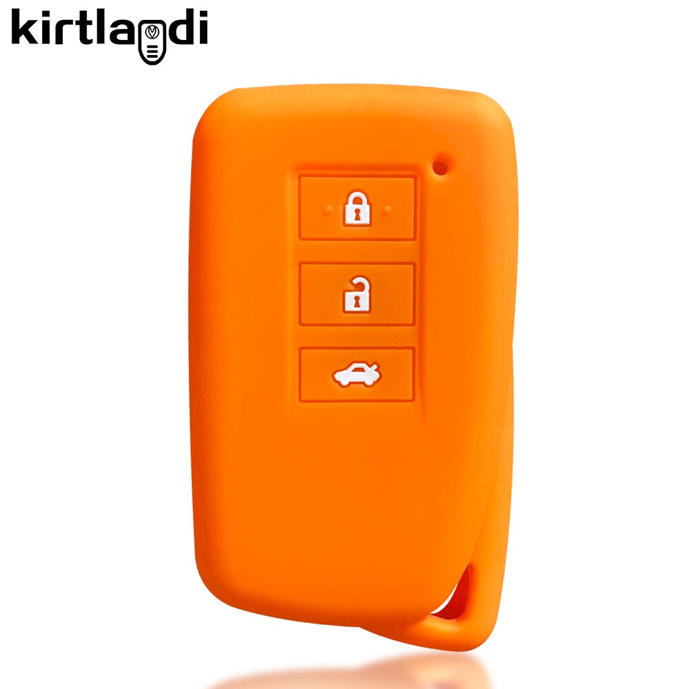 Funda de silicona para llave de coche Lexus NX, 3 botones, para Lexus NX200 LX RX 300 NX IS IS300h RX300 LX570: orange