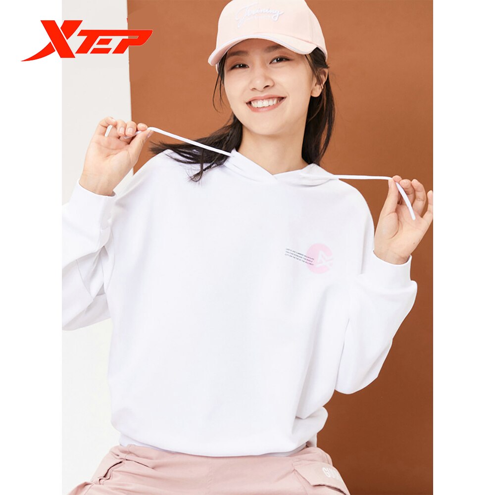 Felpa sportiva Xtep autunno inverno 2020 felpa con cappuccio allentata tendenza donna nuovo arrivo 880328050032