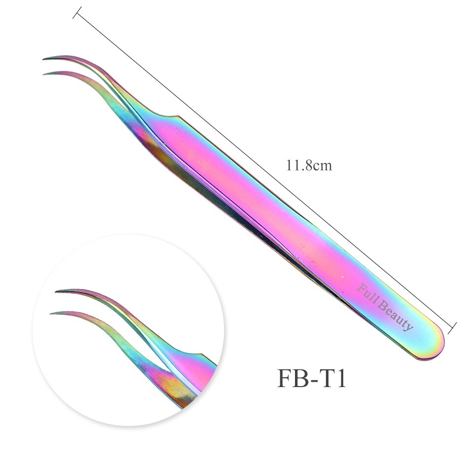 Raka+böjda ögonbryn ögonfranspincett nagelkonstverktyg rosa nipper för plockare strass dekorationer klistermärke verktyg  e311/ fb-t -1: Fb -t1