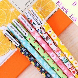 10 unids 6 unids kawaii flor colorida Cancillería gel pluma material escolar oficina papelería papelaria canetas coloridas color de la pluma 04083