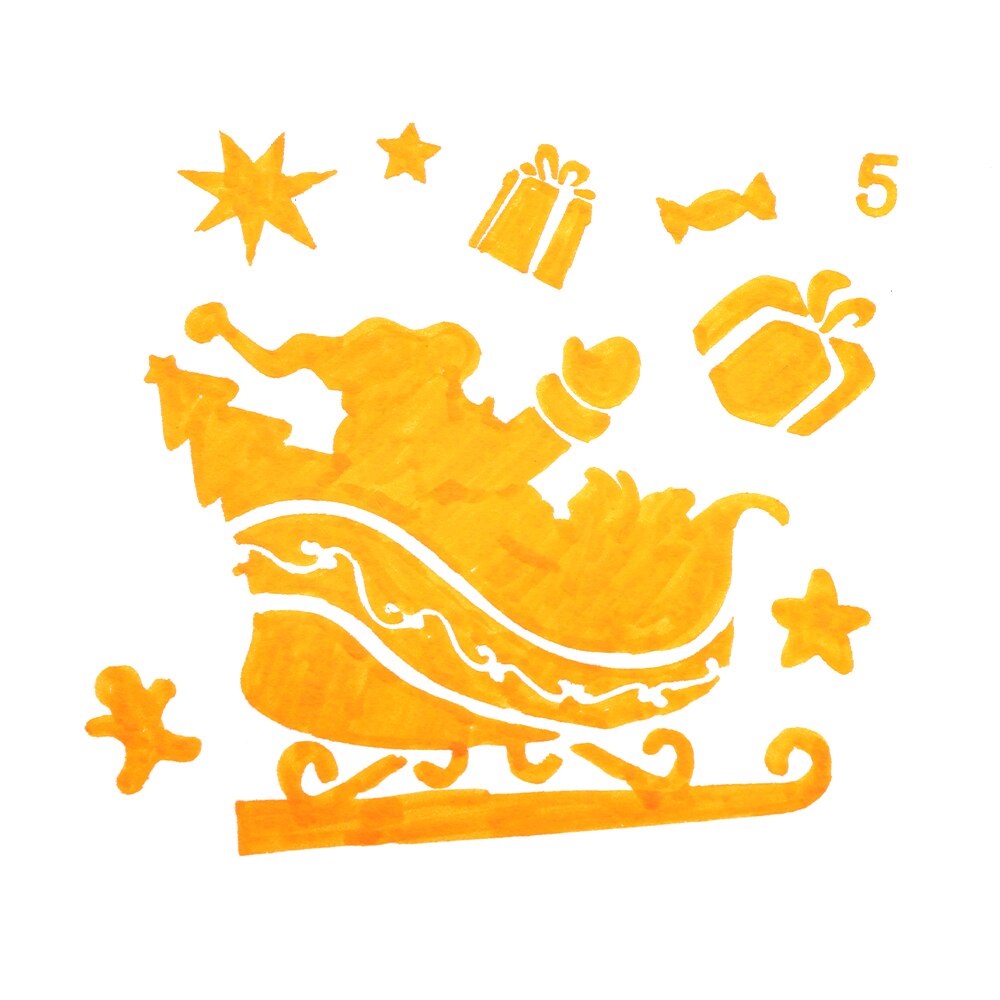 Plantillas de capas huecas para manualidades de Navidad, para pintura en pared, estampado, sello, grabador de relieve decorativo para tarjetas de papel, plantilla de flores