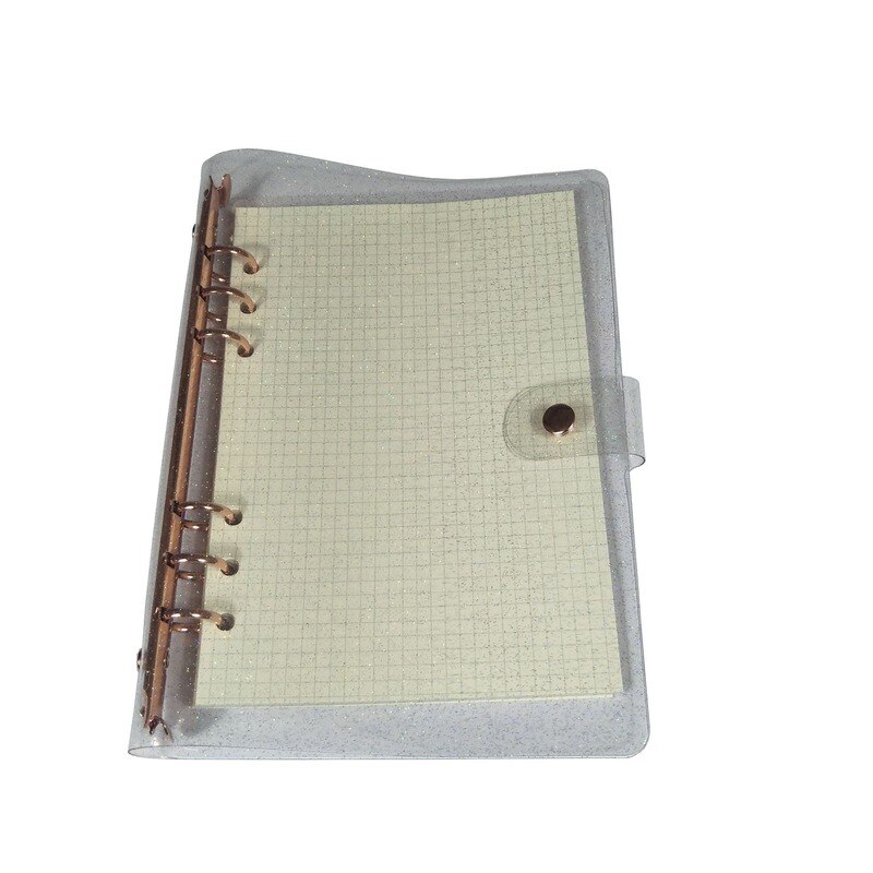 Funda con purpurina para cuaderno, cuaderno para perder encuadernador de hojas, Agenda escolar, carpeta de anillas A5 A6, suministros escolares
