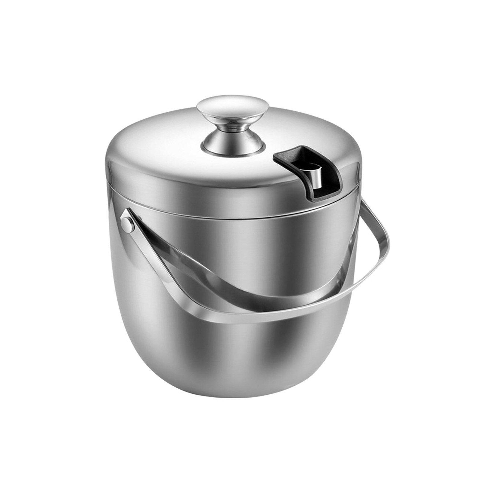 Stainless Steel Thickened Dishwasher Safe Lid With Tongs Bar Container Double Wall Wine Insulated Ice Bucket Champagne Party