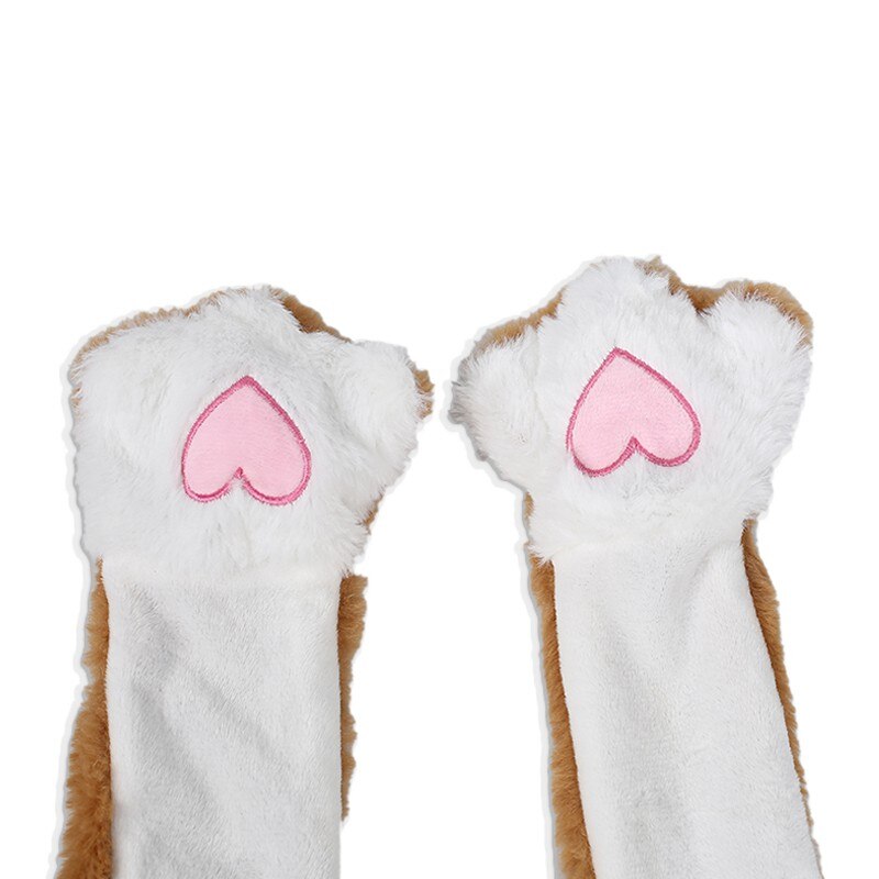 Herfst Winter Kids Jongens Meisjes Muts Schattige Oor Kan Bewegen Cartoon Kerst Elanden Oor Gloeiende Comfortabele Interessante Harige Speelgoed