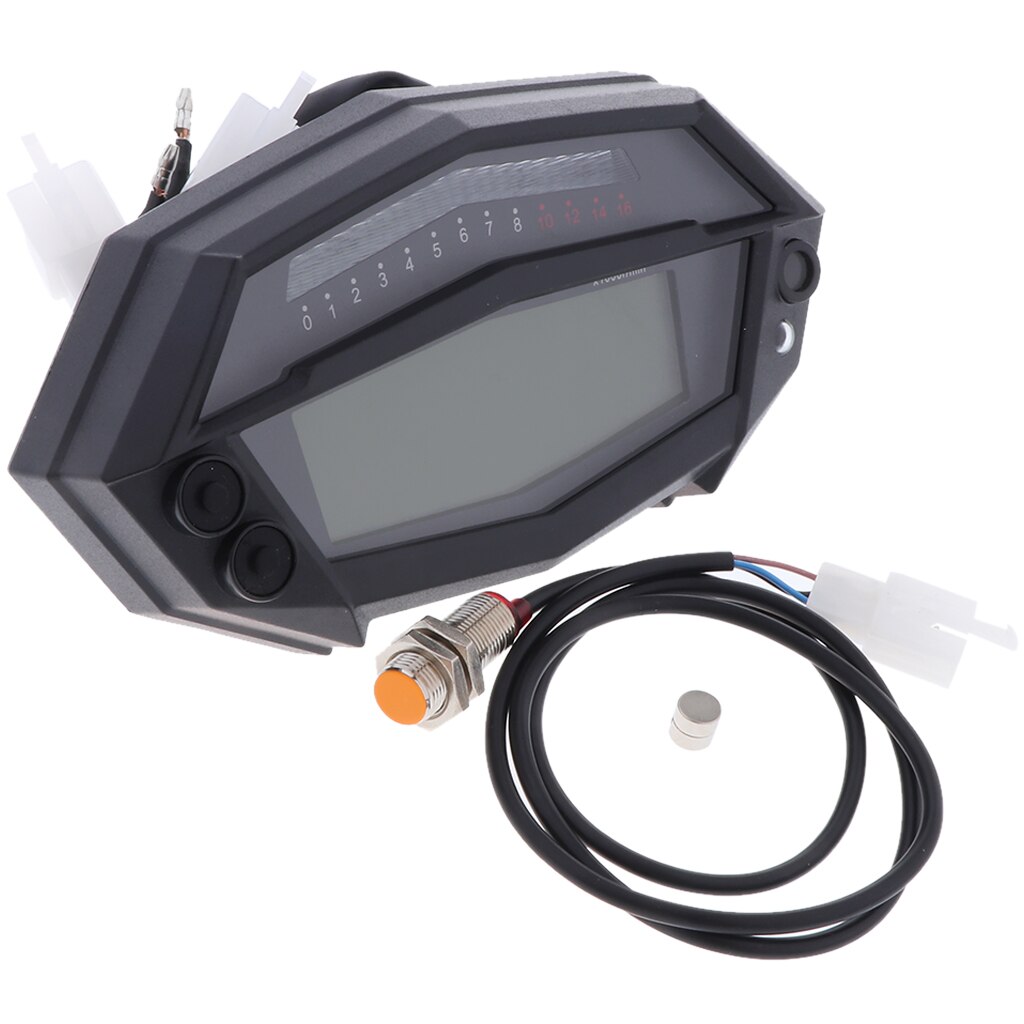 Universele Motorcycle Lcd Digitale Snelheidsmeter Backlight Motor Cycle Voor Cilinders Meter Kilometerstand