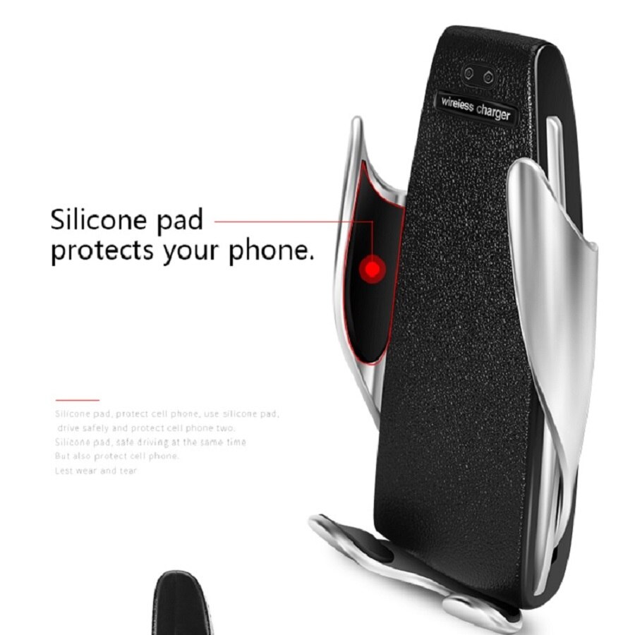 Soporte movil para Coche Abre Cierra Automatico Inteligente Celular por Sensores Rejilla Carga Inalambrica Universal Universal Ajustable con Clip Gancho Mejorado para Ventilador del Aire Ventilación Envio desde España