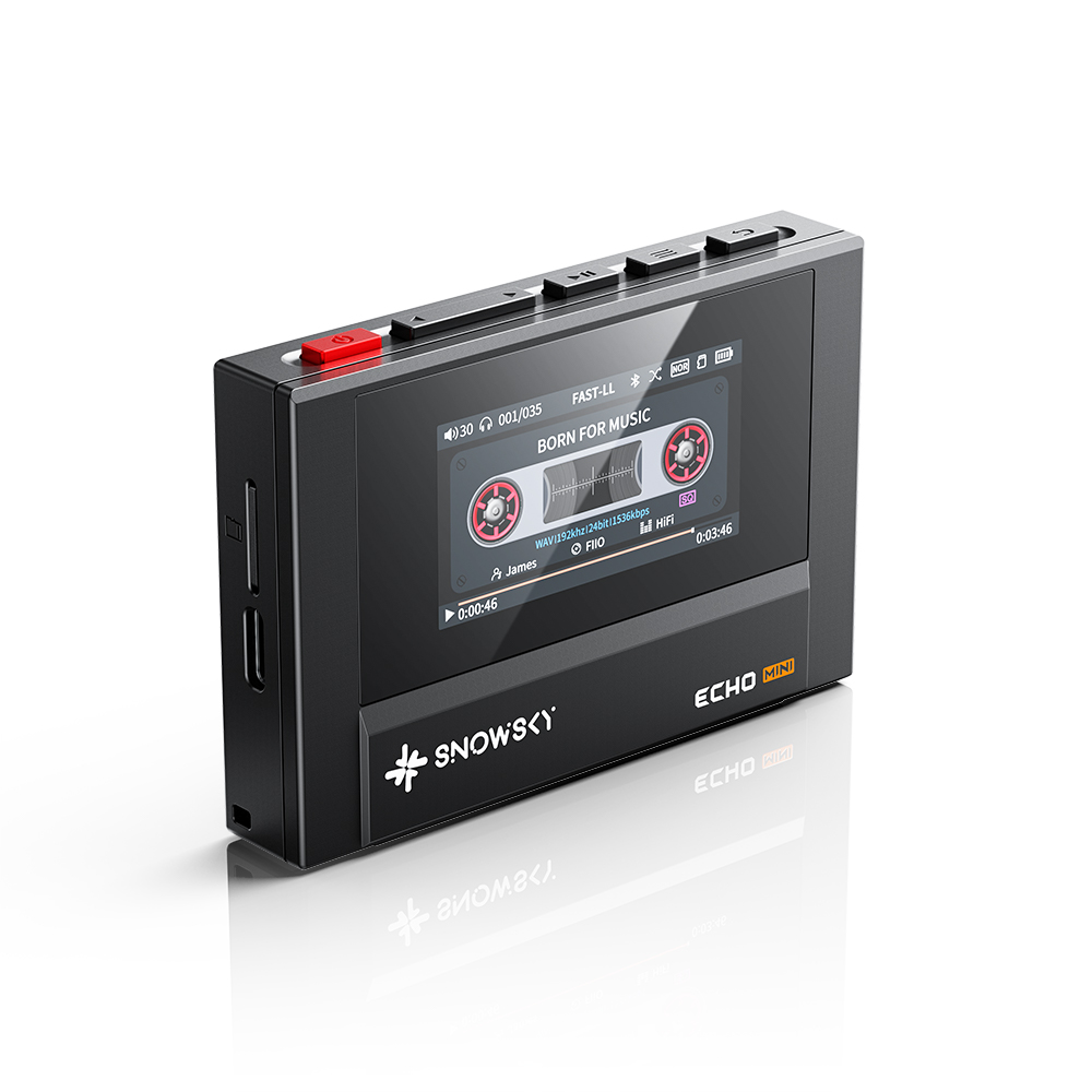 Fiio Snowsky Echo Mini Mp3 bezprzewodowy Bluetooth Mini Walkman 8GB niestandardowa obsługa Dsd Retro przenośny odtwarzacz Bluetooth prezent: Srebrny