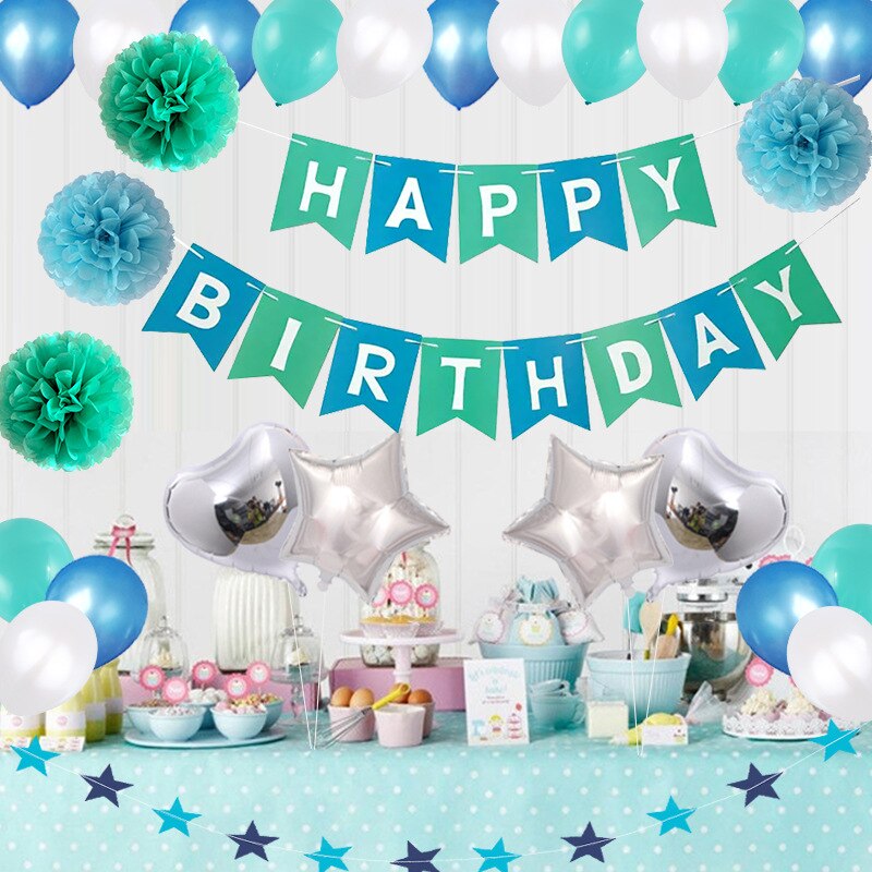 Decoración de feliz cumpleaños, globos nuevos para , decoración de 1 año de cumpleaños, globo con letras Chiffre, conjunto de lentejuelas para niño o niña