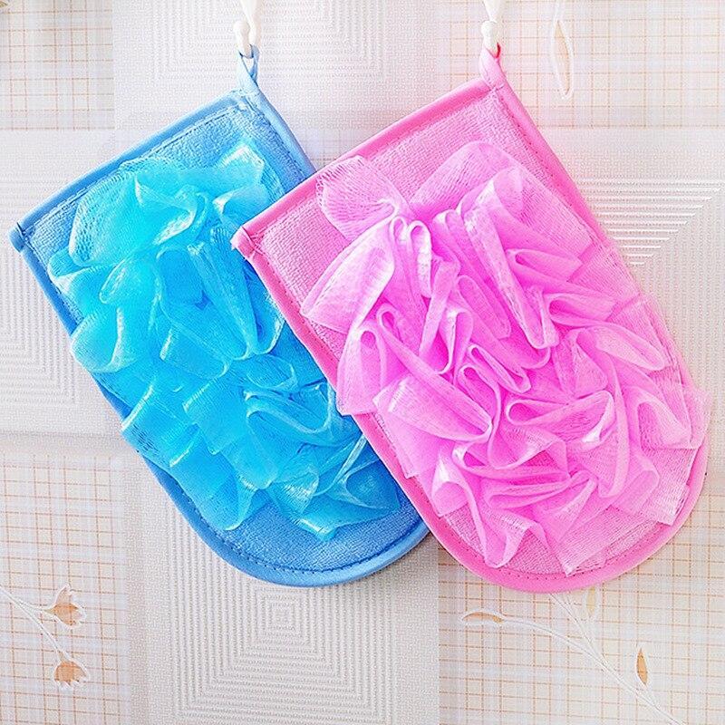 Hogar exfoliante baño esponja Wisp para ducha exfoliante doble cara limpieza corporal guantes para cepillar ducha baño toalla para masaje Ball
