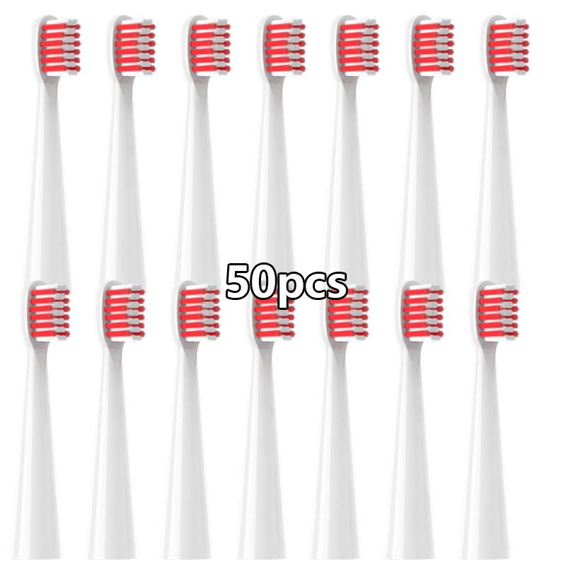 20/50pcs Replacement Toothbrush Heads for BAIR K3 Kid Sonic Electric Tooth Dental Clean Brush Nozzles Heads Toothbrush Heads: 50pcs WhiteRed