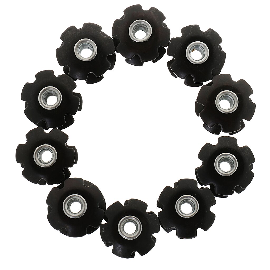 10 Pcs Headset Flanged Star Nut Washer Universal For 1-1/8"/28.6mm Mountain MTB Bike Stem