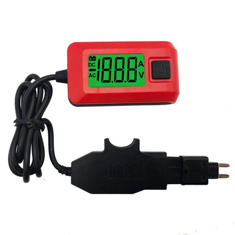 12V AE150 Auto Auto Aktuelle Tester Multimeter Lampe Auto Reparatur werkzeug Durch Sicherung Diagnose Werkzeug 12V 23A Messung palette 0,01 A ~ 19,99 A: red