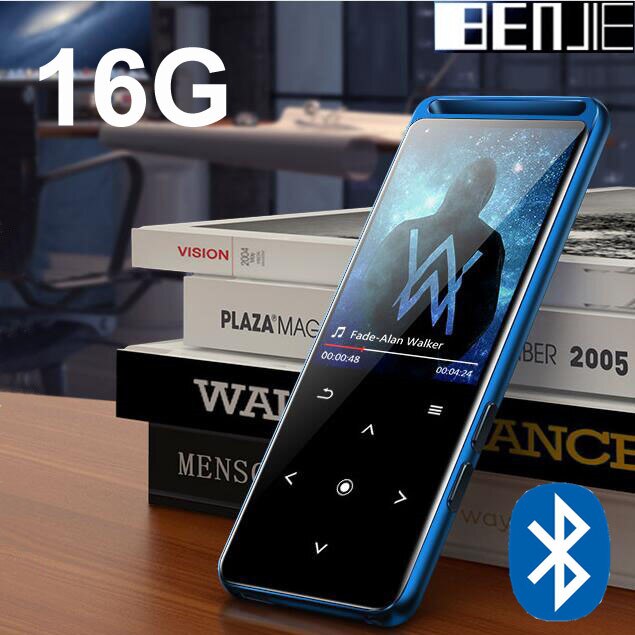 BENJIE Bluetooth 5.0 MP3 Player 16GB HiFi Portable Audio Walkman With FM Radio EBook Voice Recorder MP4 Music Player