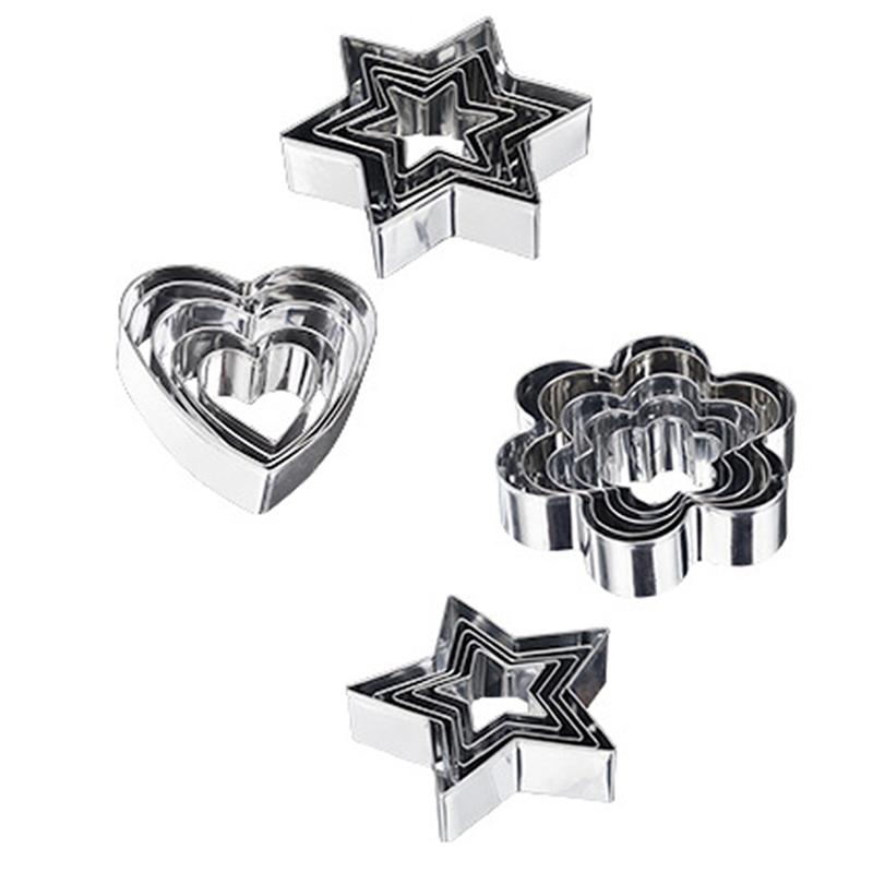 20 Stuks Handgemaakte Rvs Diy Bakvorm Biscuit Cutter Cake Decoratie Tool Voor Cake Cookie Koekjes Maken