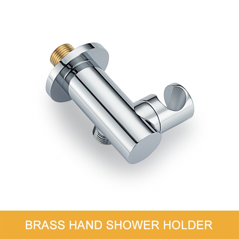 Badkamer Armatuur Handheld Douche Met Extra Lange Slang En Messing Beugel Houder Muur Gepolijst Hand Kraan Set Shine Chrome: Bracket only