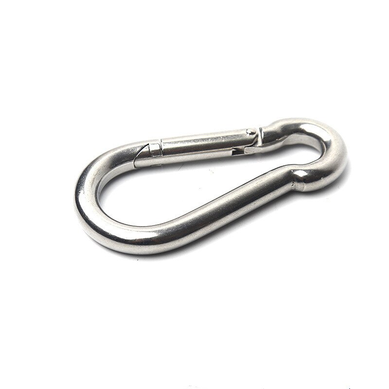 1pcs M4/M5/M6/M7 Spring Snap Quick Link Lock Ring Carabiner 304 Stainless Steel Silver Aluminum Spring Carabiner