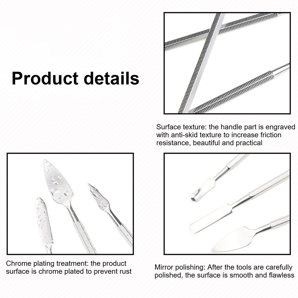 3pcs Universal Mobile Phone Repair Opening Tool Metal Disassemble Crowbar Metal Steel Pry Phone Hand Tool Set