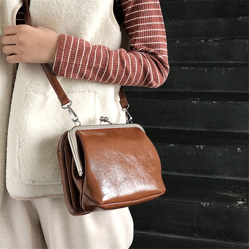 LANVERA-sac à main vintage, mini fourre-tout à serrure pour femmes, sacoche avec cadre à loquet, pochette de fête de noël pour dames