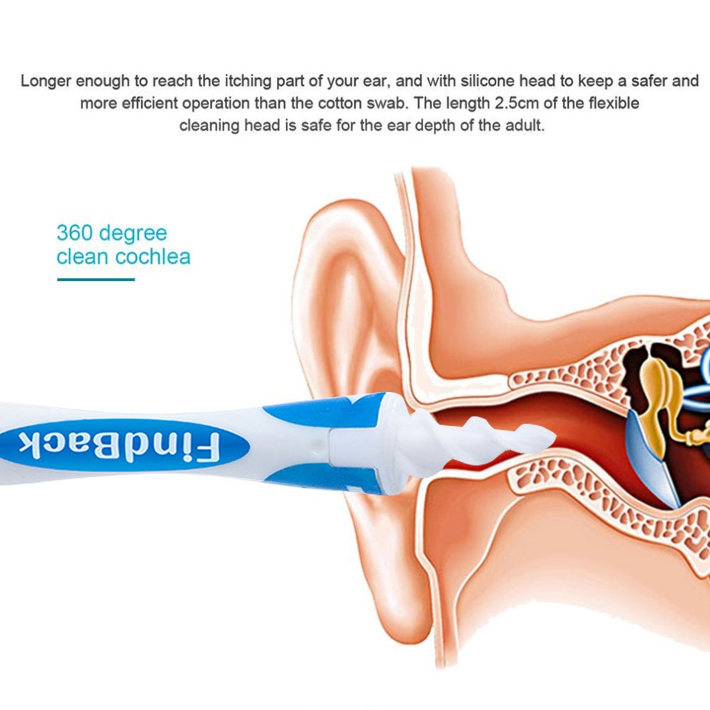 Ear Cleaner Soft Head Ear Pick Soft Spiral Cleaner Ear-Pick Clean Tools Dirt Removal Ear Care