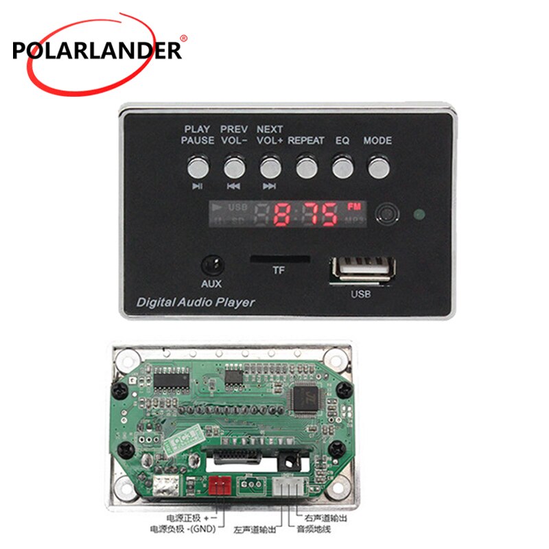 MP3 decoder Black Card FM 5V 12V JR-9201A Player Car Audio With Remote Control Suitable for Car and Home Radio