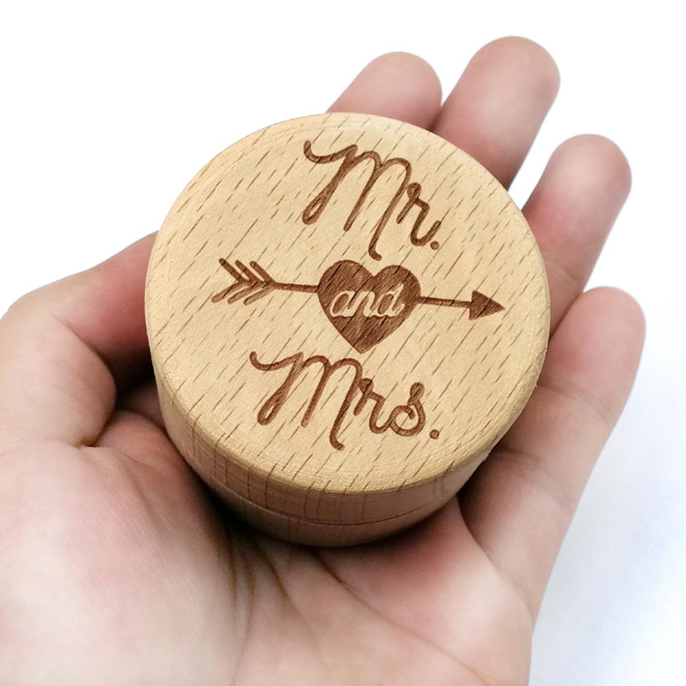 Tre forlovelsesring boks tre forlovelses bryllup ringe boks smykker oppbevaringsetui til giftering: En