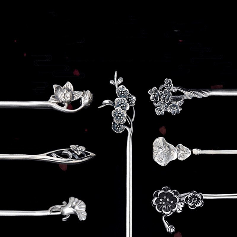 Bocai  s925 haaraccessoires aus sterlingsilber, 2022 beliebte kopfbedeckungen, haarnadeln aus reinem silber, schmuck für damen