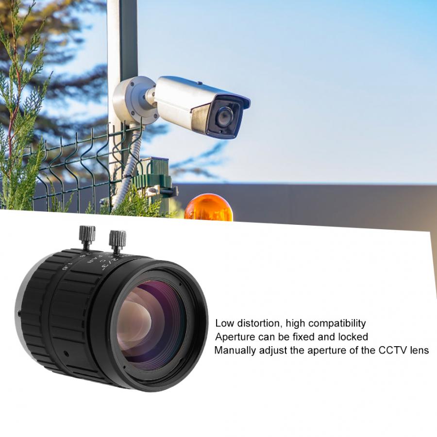 CCTV HD 12mm 5MP 2/3 C-Mount Security Camera Manual Aperture Lens