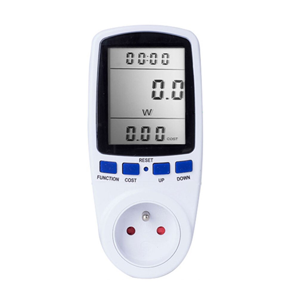 Digitale Lcd Energy Meter Wattmeter Monitoring Apparaat Wattage Elektriciteit Kwh Power Meten Outlet Analyzer