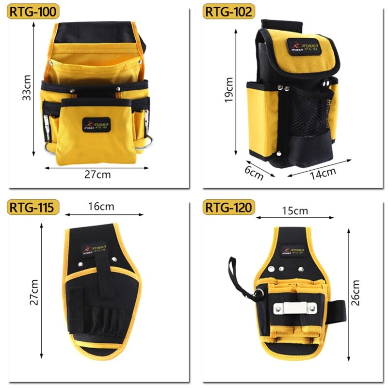 Multifunktionell oxford tyg elektriker verktyg väska midja påse bälte förvaring hållare verktygslåda tote arrangör  g8tb