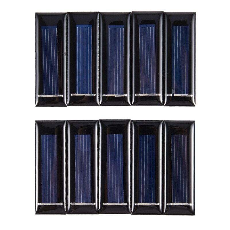 10 kpl miniaurinkopaneeli 0.5v 100ma aurinkokennoa aurinkosähköpaneelit aurinkosähkö akkulaturi diy 53*18*2.5mm: Default Title