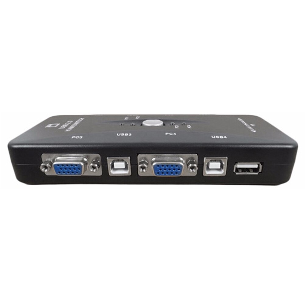 Data bärbar kvm vga splitter datoranslutning switch adapter synkronisering hållbar laptop stabil överföring 4 port