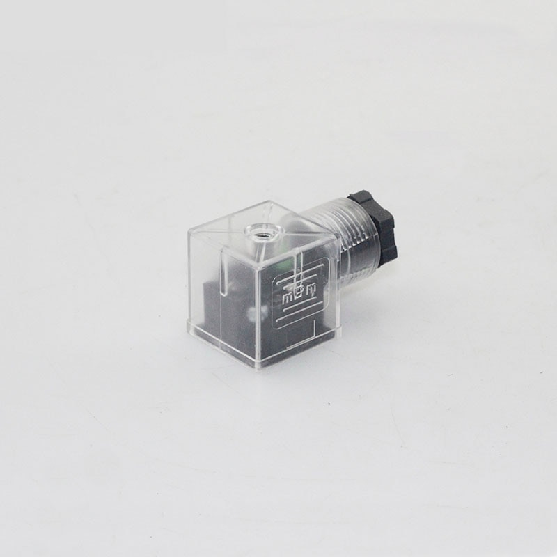 Hydraulic solenoid valve coil connectors for water valve and gas valve with indicator plug AC220V DC24V